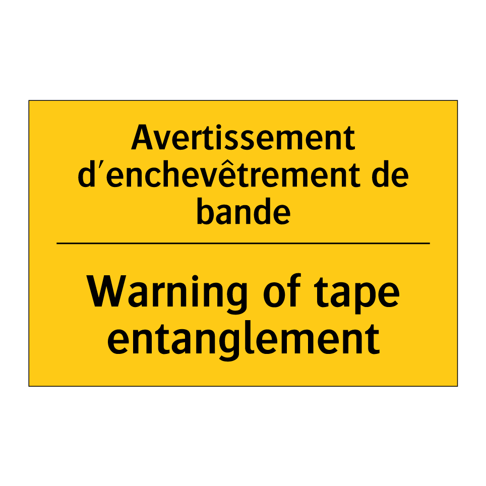 Avertissement d'enchevêtrement /.../ - Warning of tape entanglement