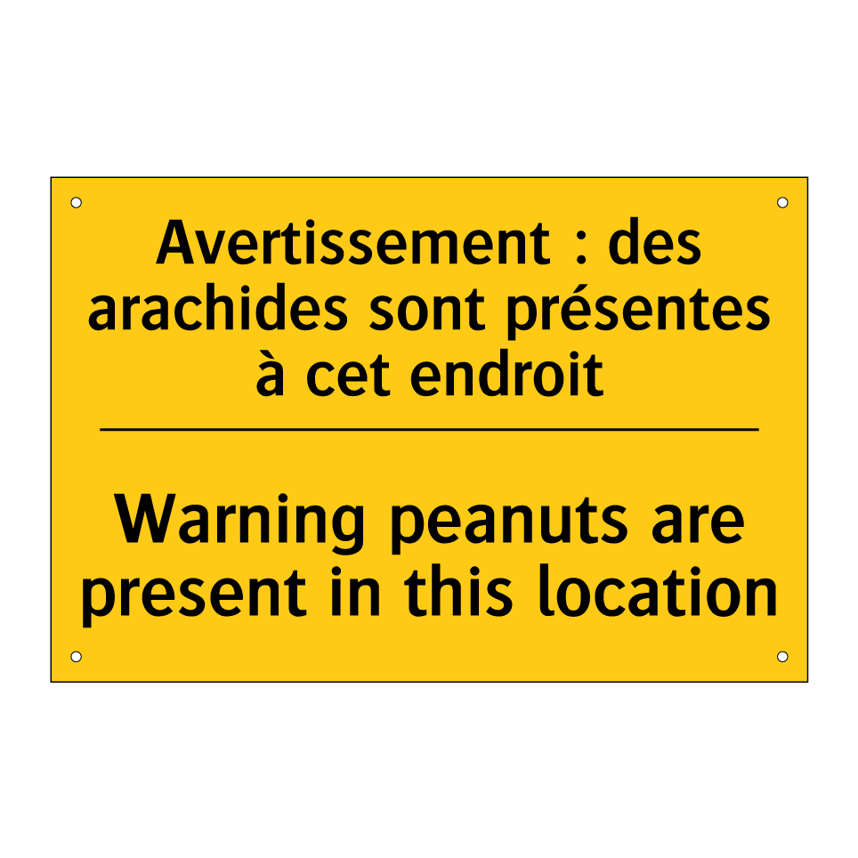 Avertissement : des arachides /.../ - Warning peanuts are present in /.../