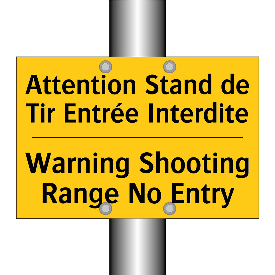 Attention Stand de Tir Entrée /.../ - Warning Shooting Range No Entry /.../