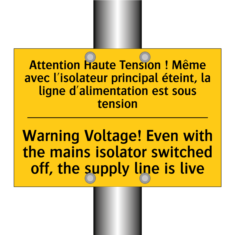 Attention Haute Tension ! Même /.../ - Warning Voltage! Even with the /.../