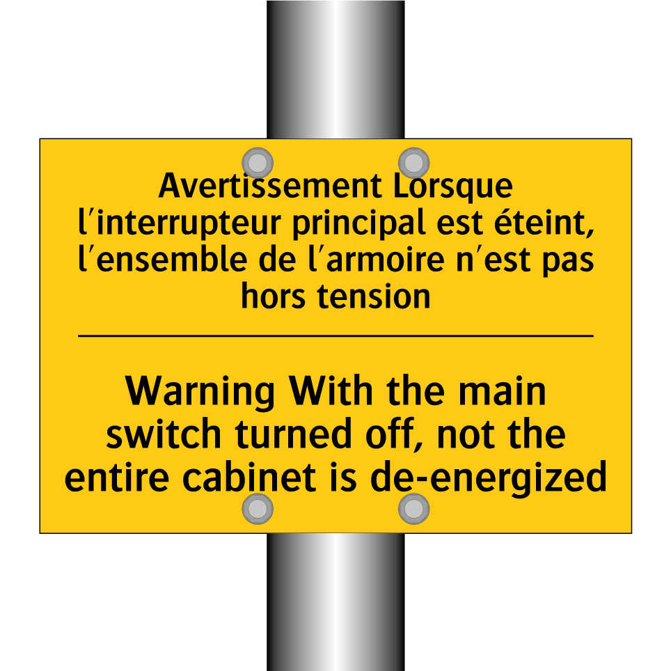Avertissement Lorsque l'interrupteur /.../ - Warning With the main switch turned /.../