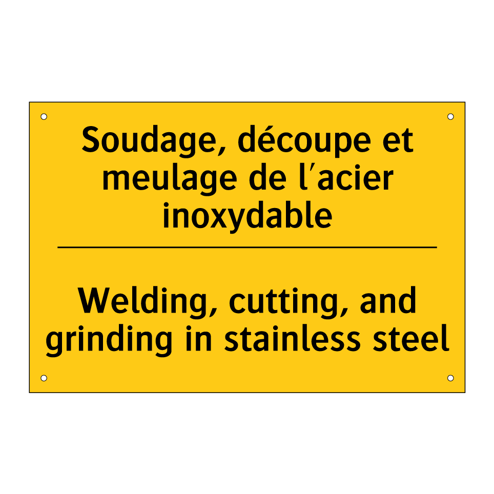 Soudage, découpe et meulage de /.../ - Welding, cutting, and grinding /.../