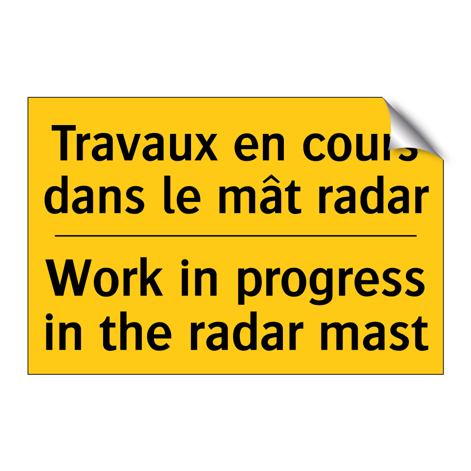 Travaux en cours dans le mât radar /.../ - Work in progress in the radar /.../