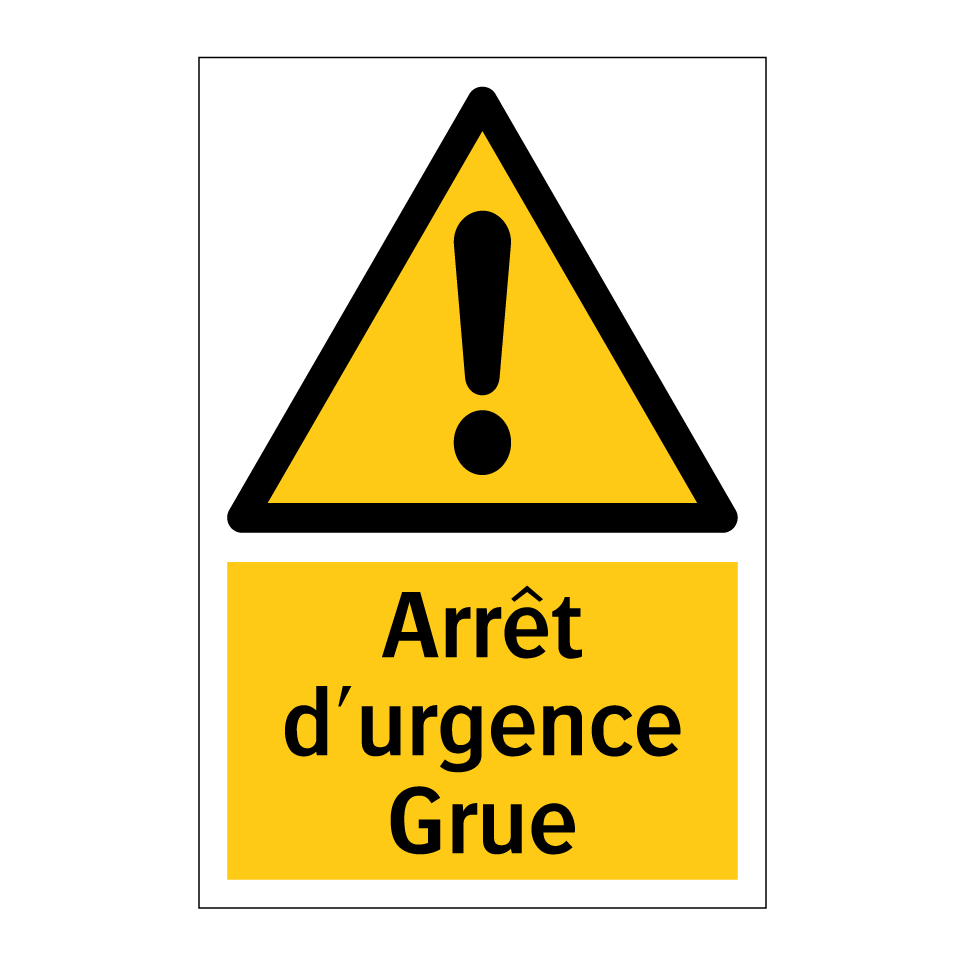 Arrêt d'urgence Grue