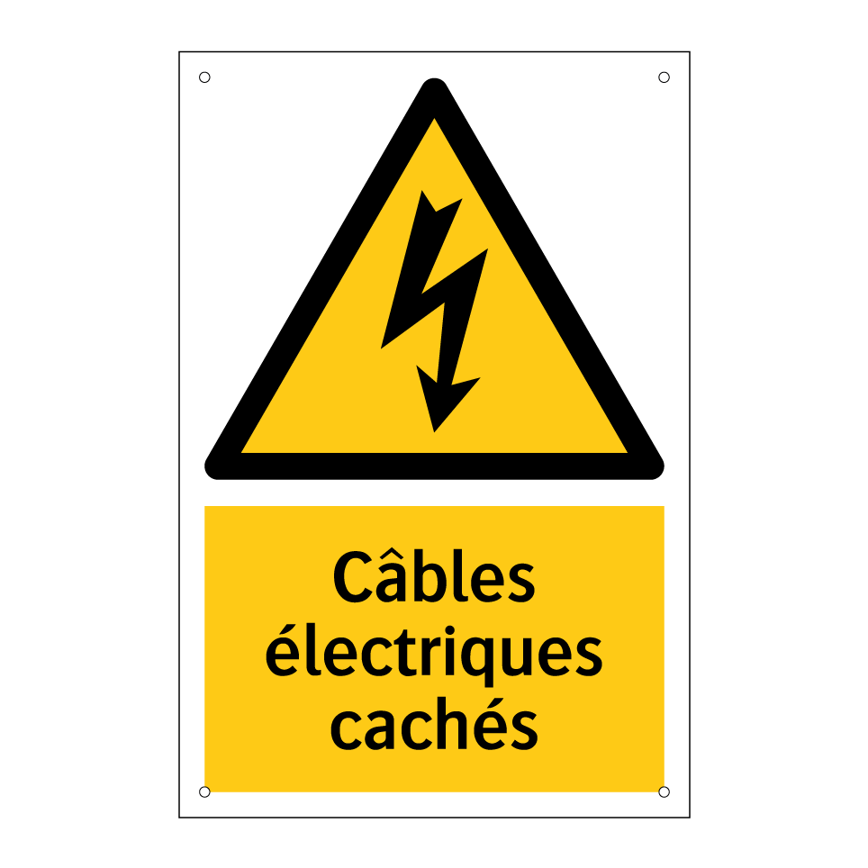 Câbles électriques cachés