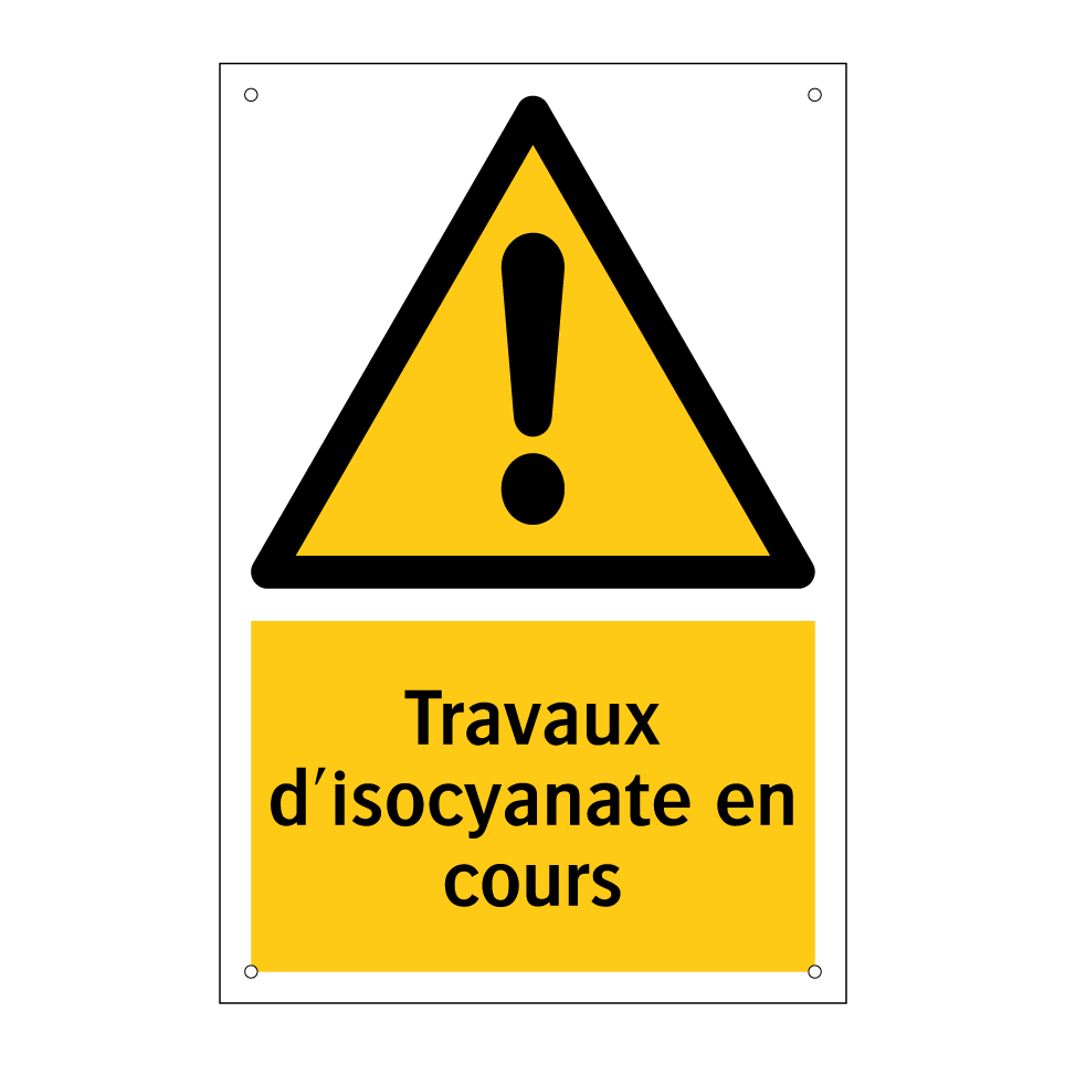 Travaux d'isocyanate en cours