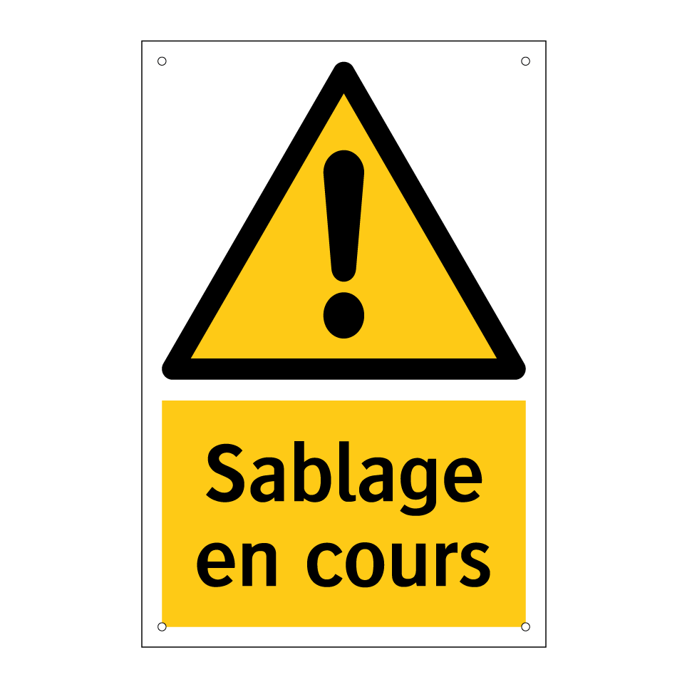 Sablage en cours