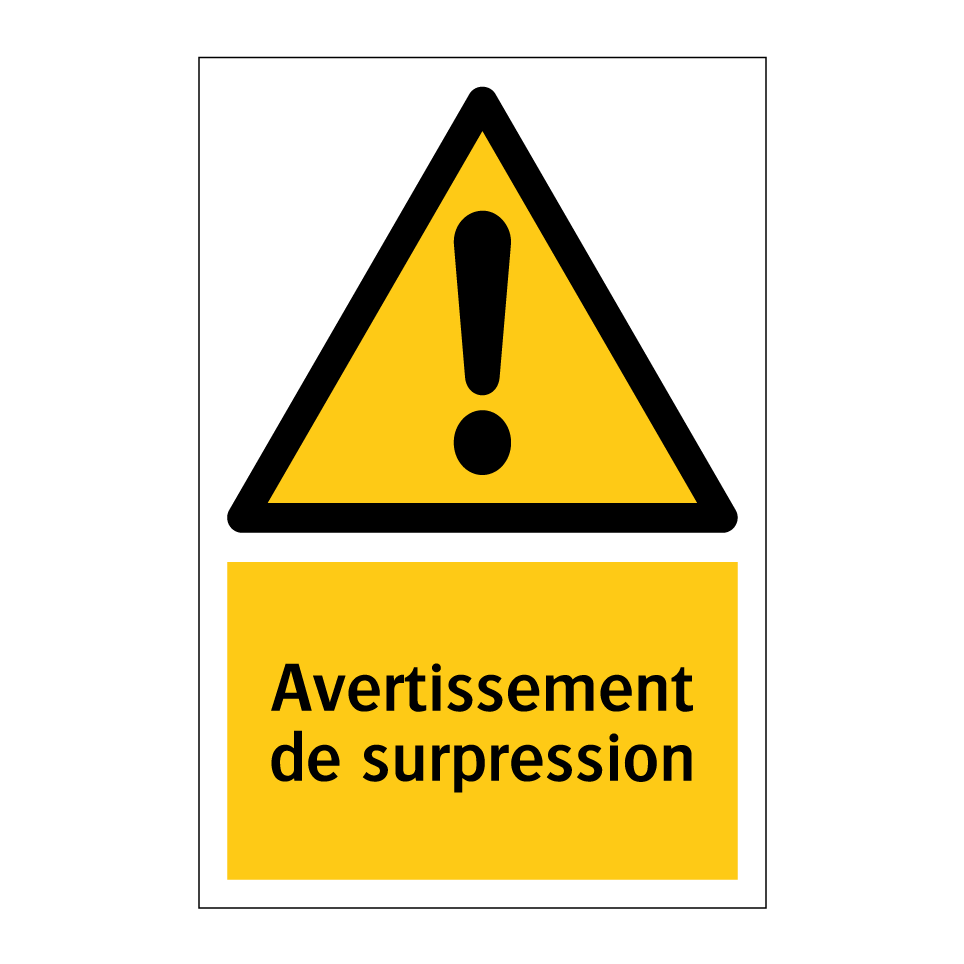 Avertissement de surpression