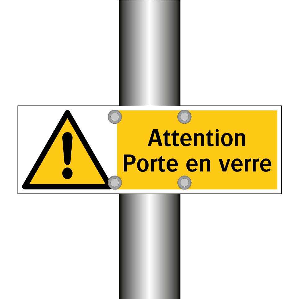 Attention Porte en verre