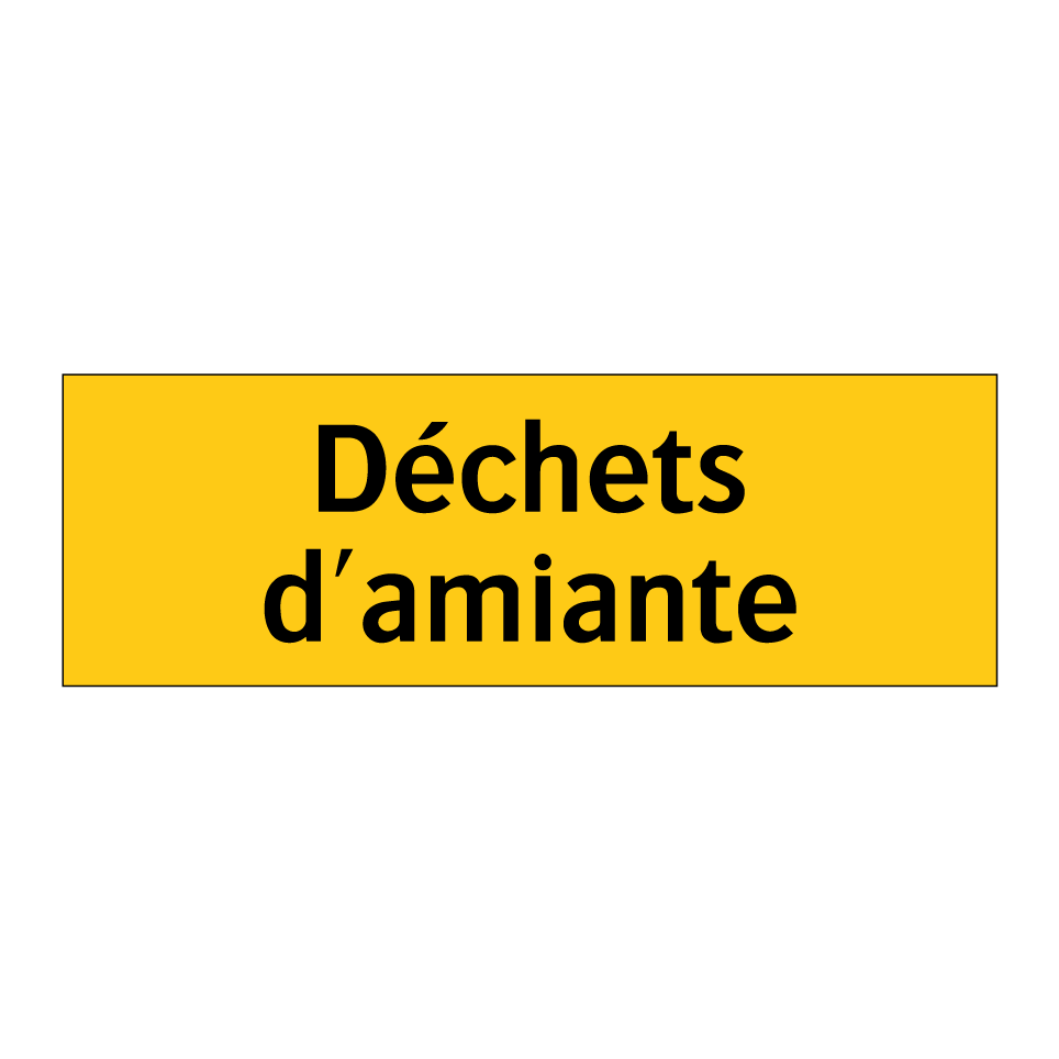 Déchets d'amiante