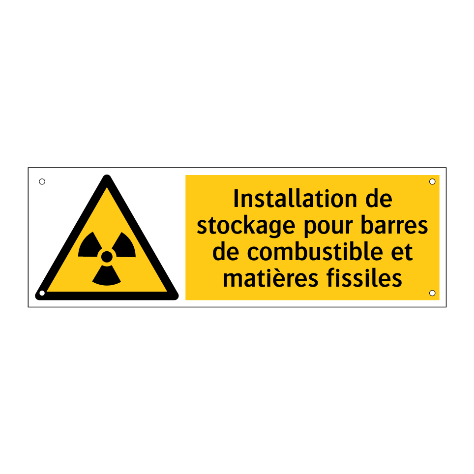 Installation de stockage pour barres de combustible et matières fissiles