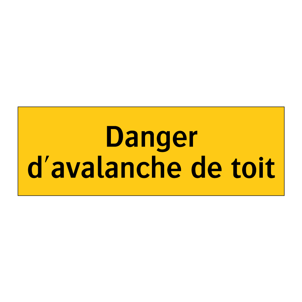 Danger d'avalanche de toit