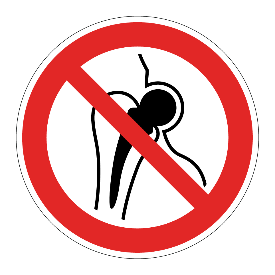 P014 Prohibido el paso a personas con implantes metálicos