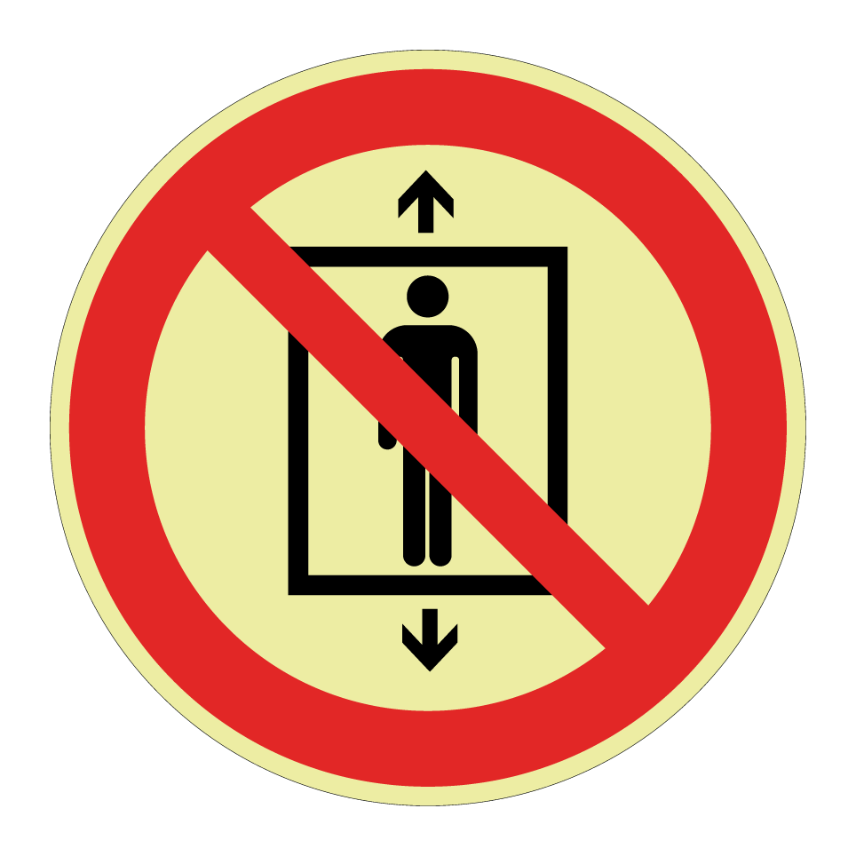 P027 No usar este elevador para personas