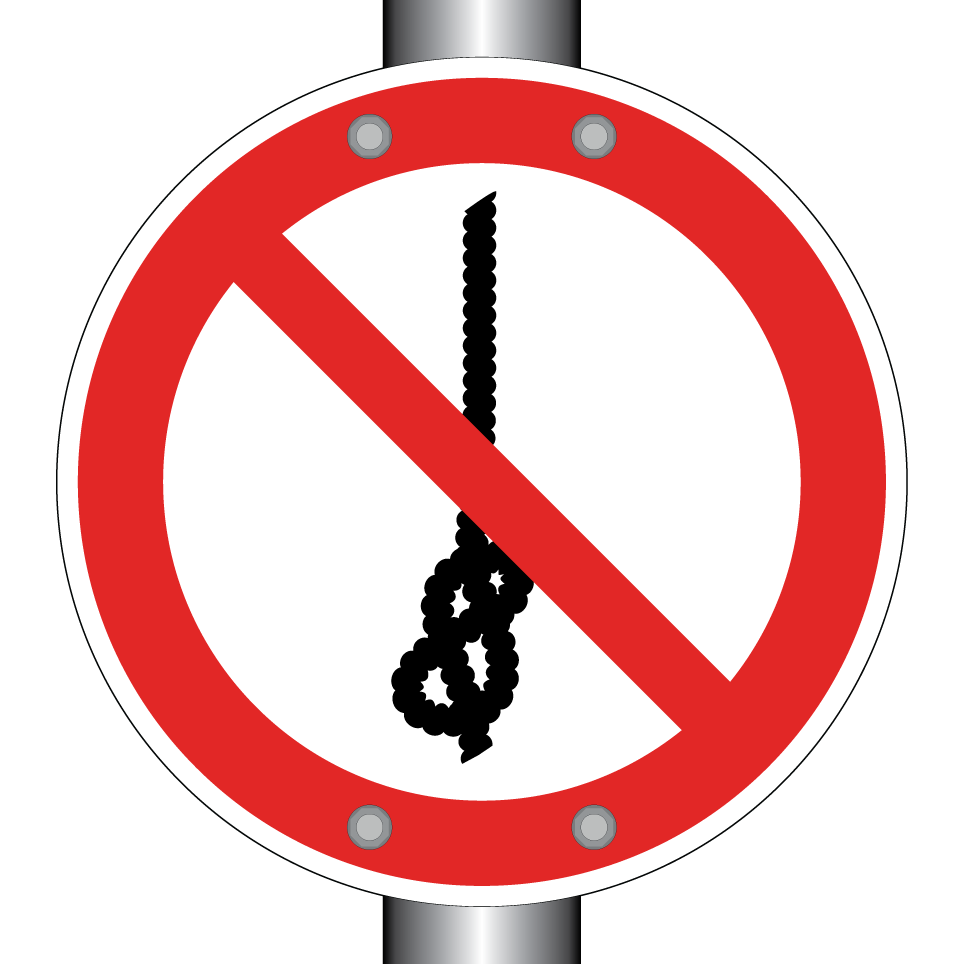 P030 Do not tie knots in rope