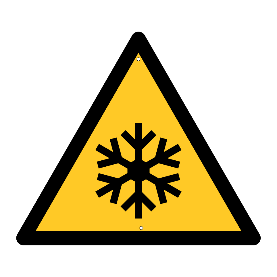 W010 Warning Low temperature/Freezing conditions