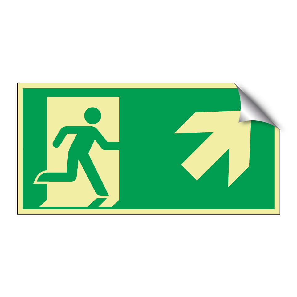 Emergency exit up right