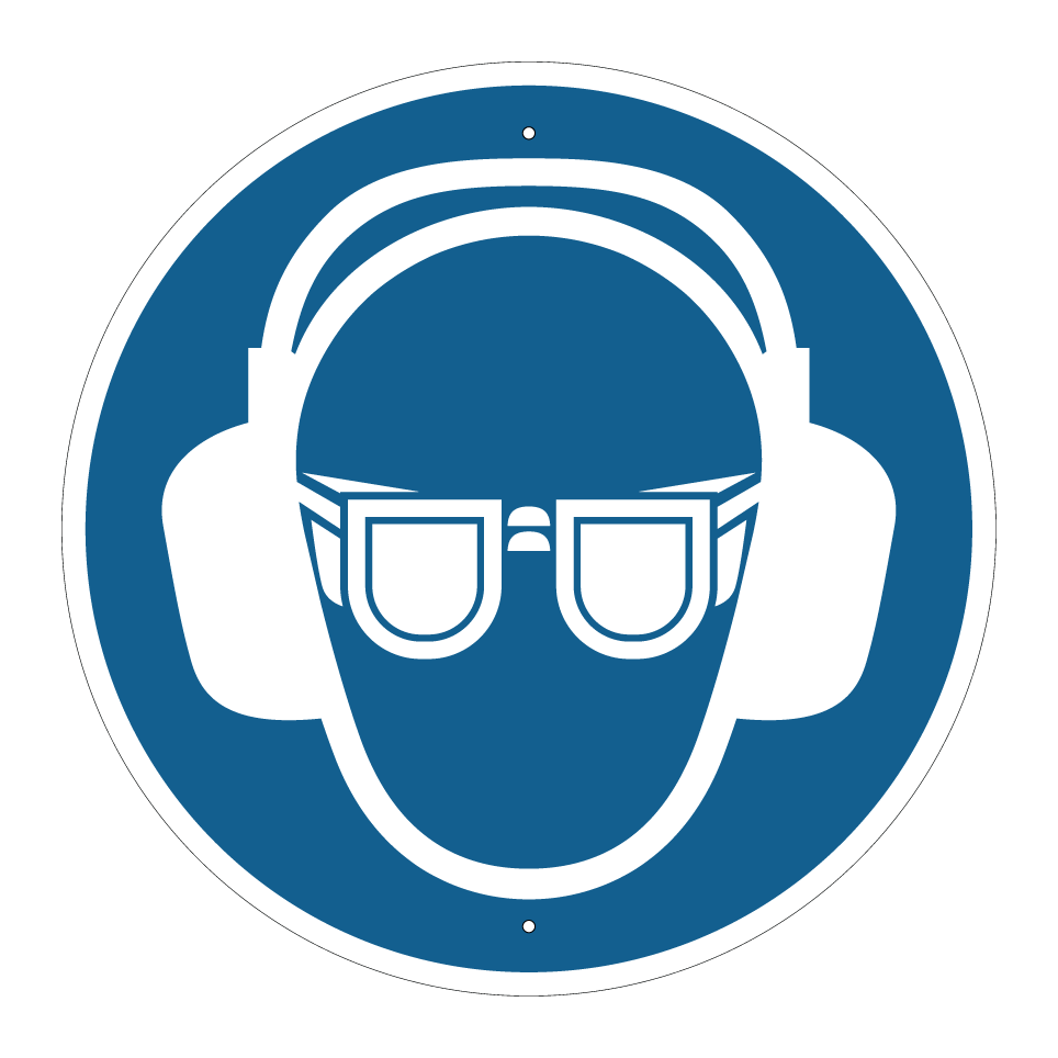 Wear ear and eye protection