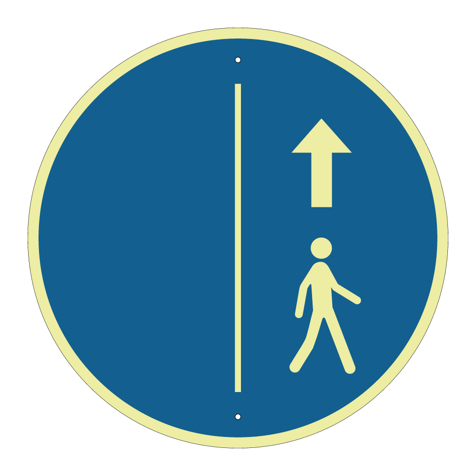Pedestrian keep to right