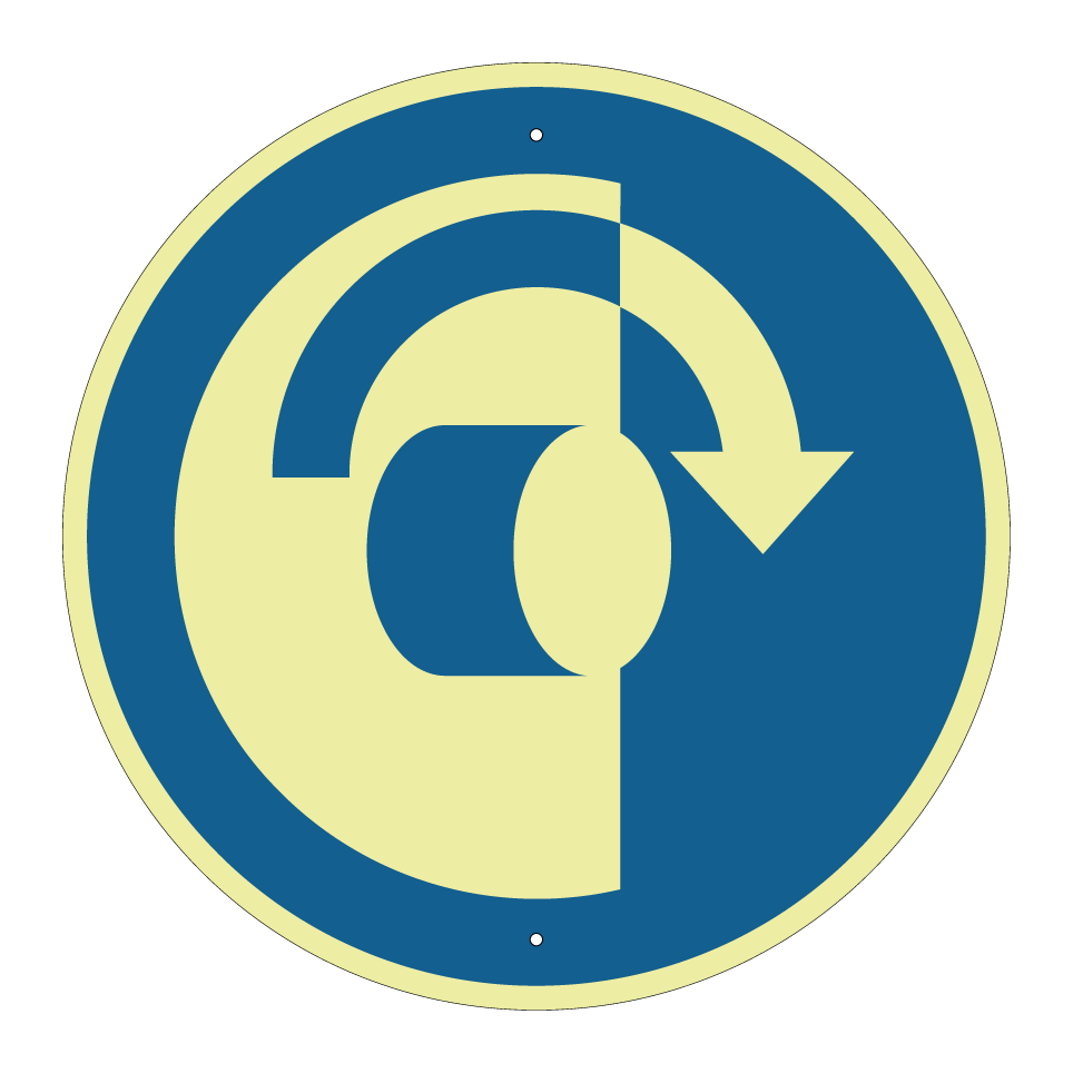 Rotate lever clockwise