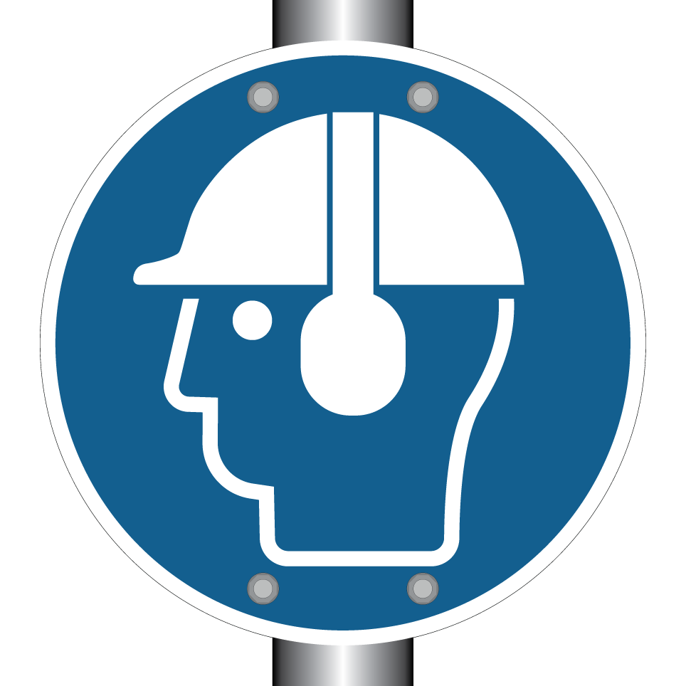 Usar casco con protección auditiva