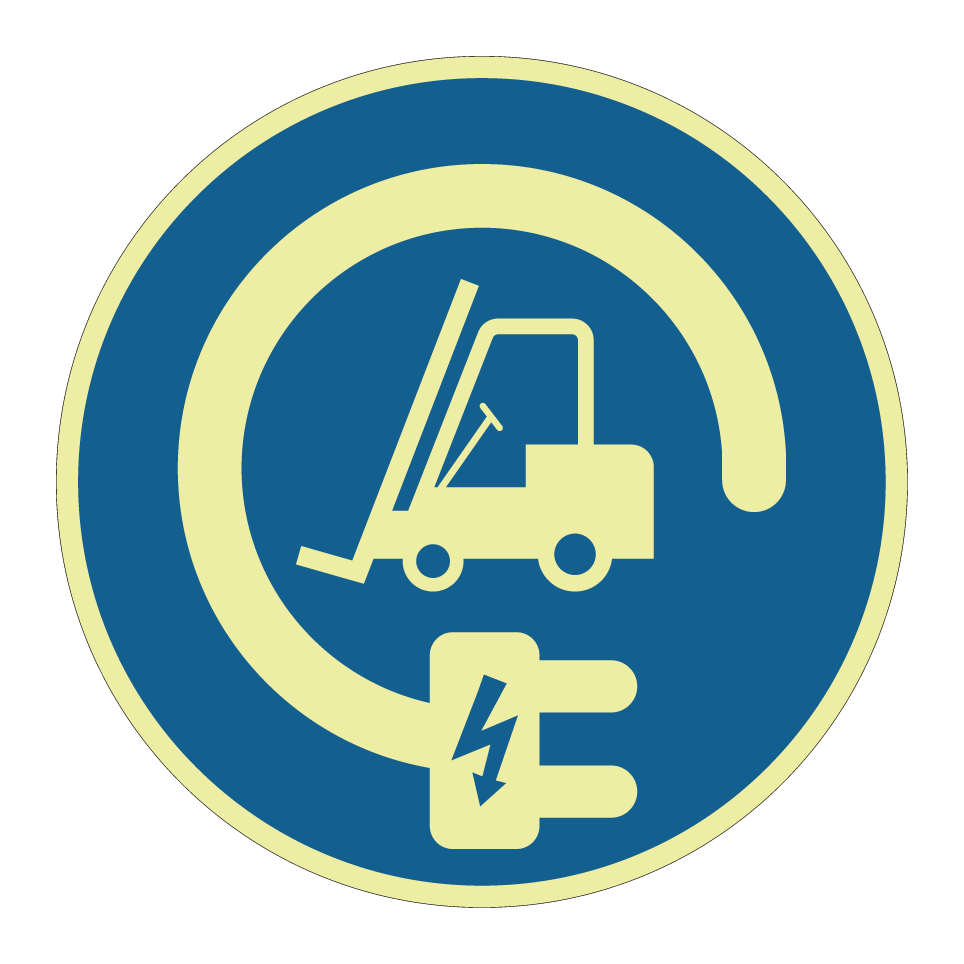 Electric forklift charging
