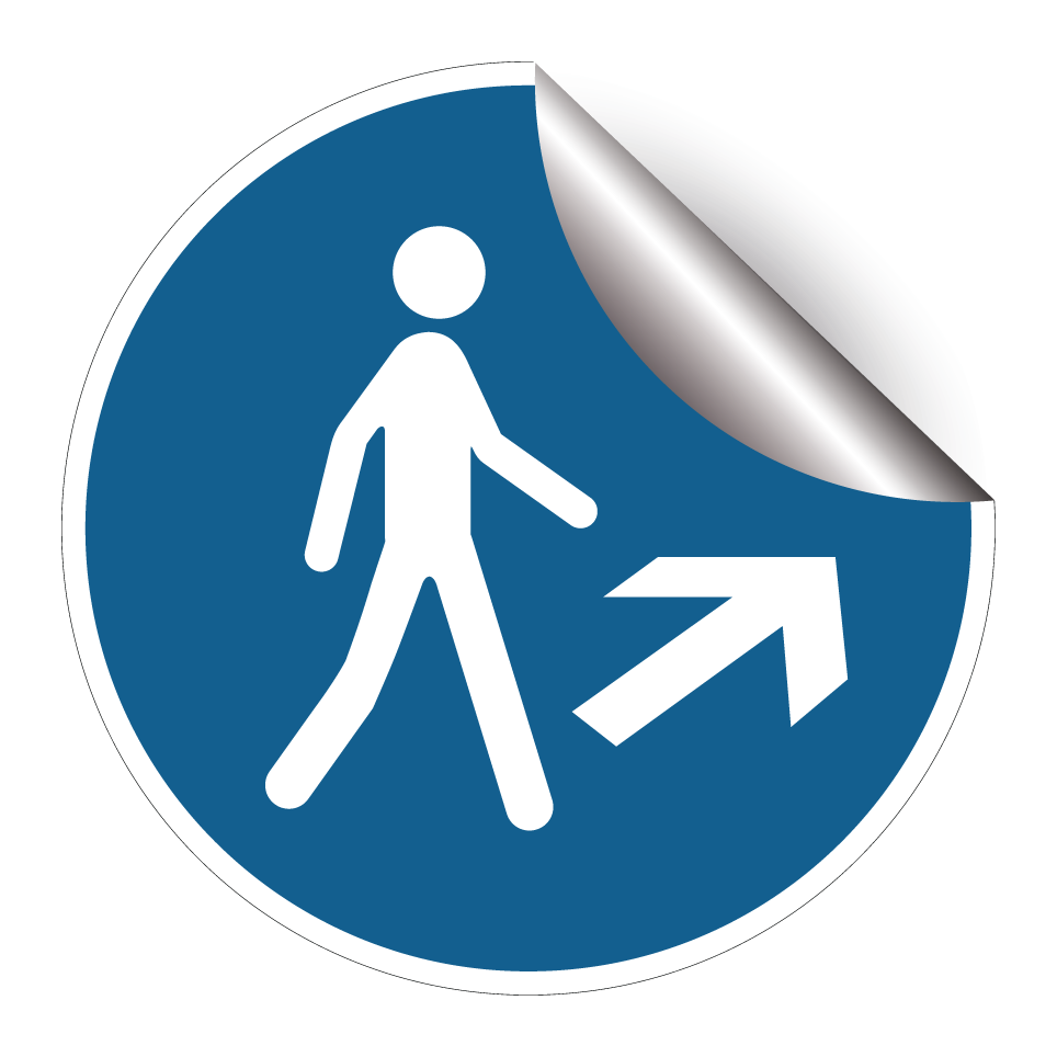 Pedestrian route to the right