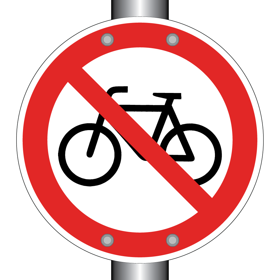 No bicycles