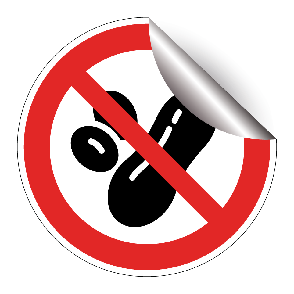 Prohibido maní (restricción por alergia)