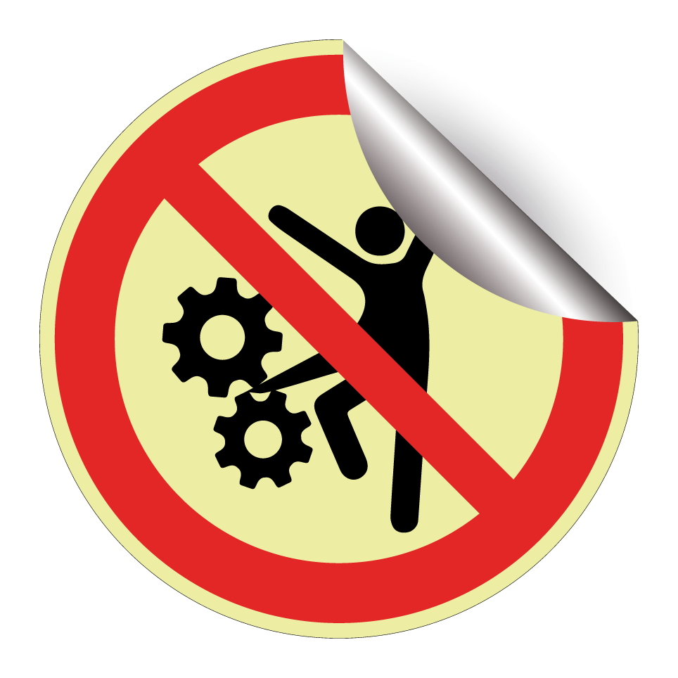 No standing near machine