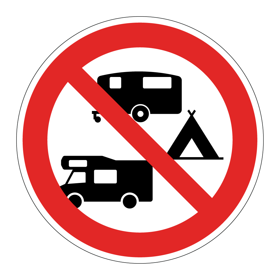 No camping or caravans