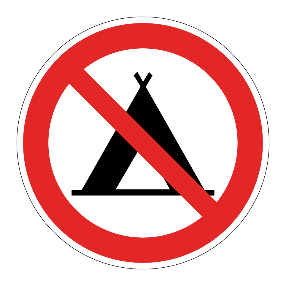 No camping