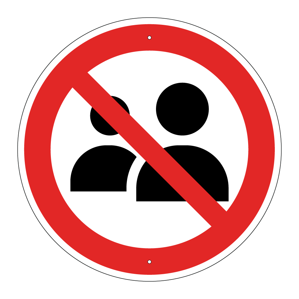 No entry for two persons