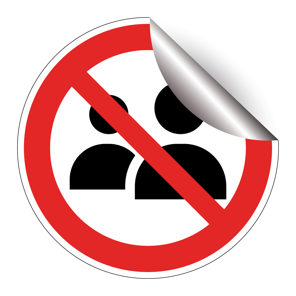 No entry for two persons