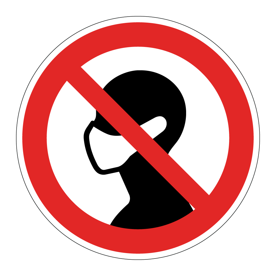 No face masks