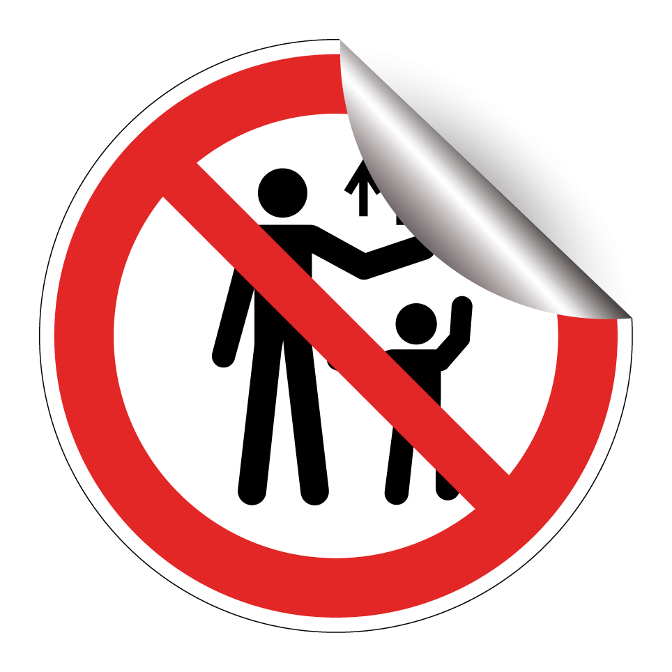 No handing items to children