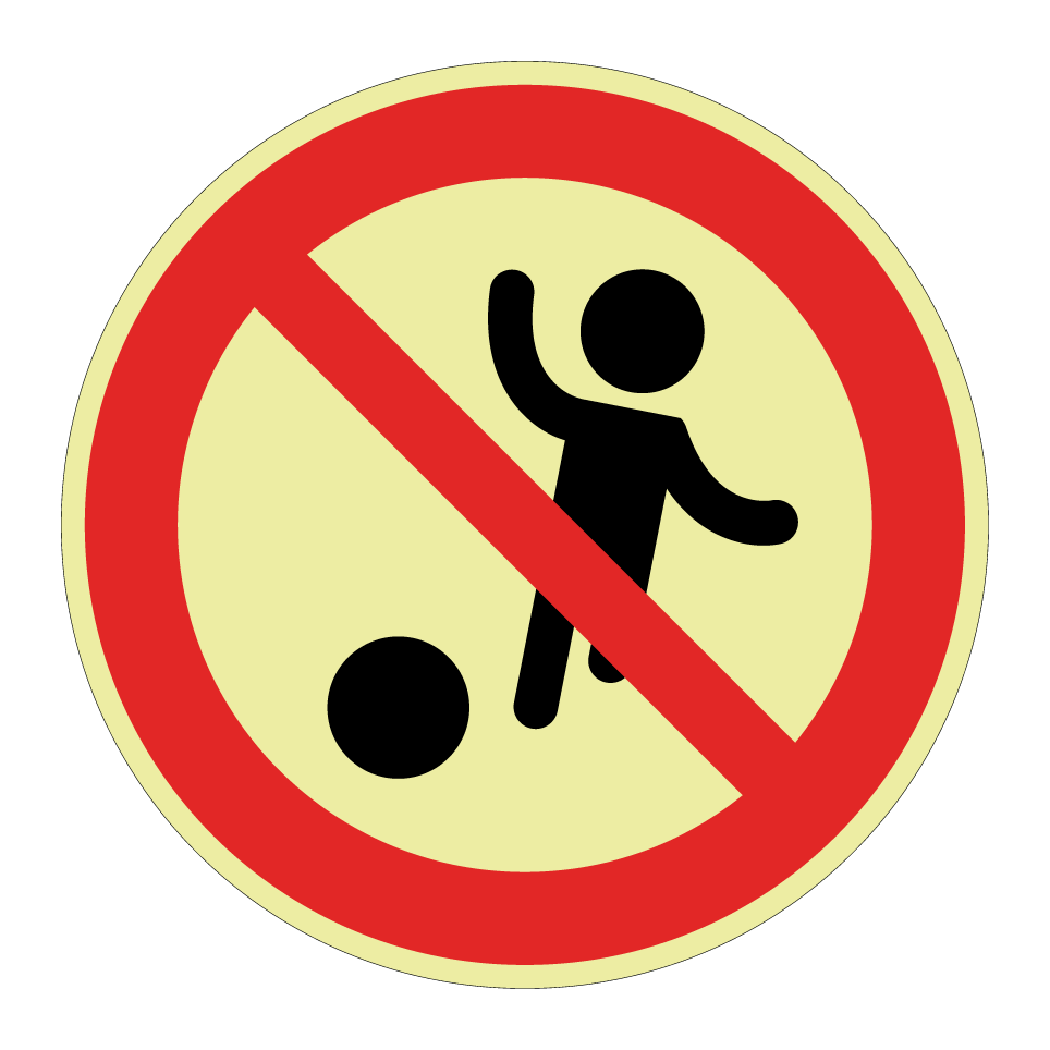 No playing ball games