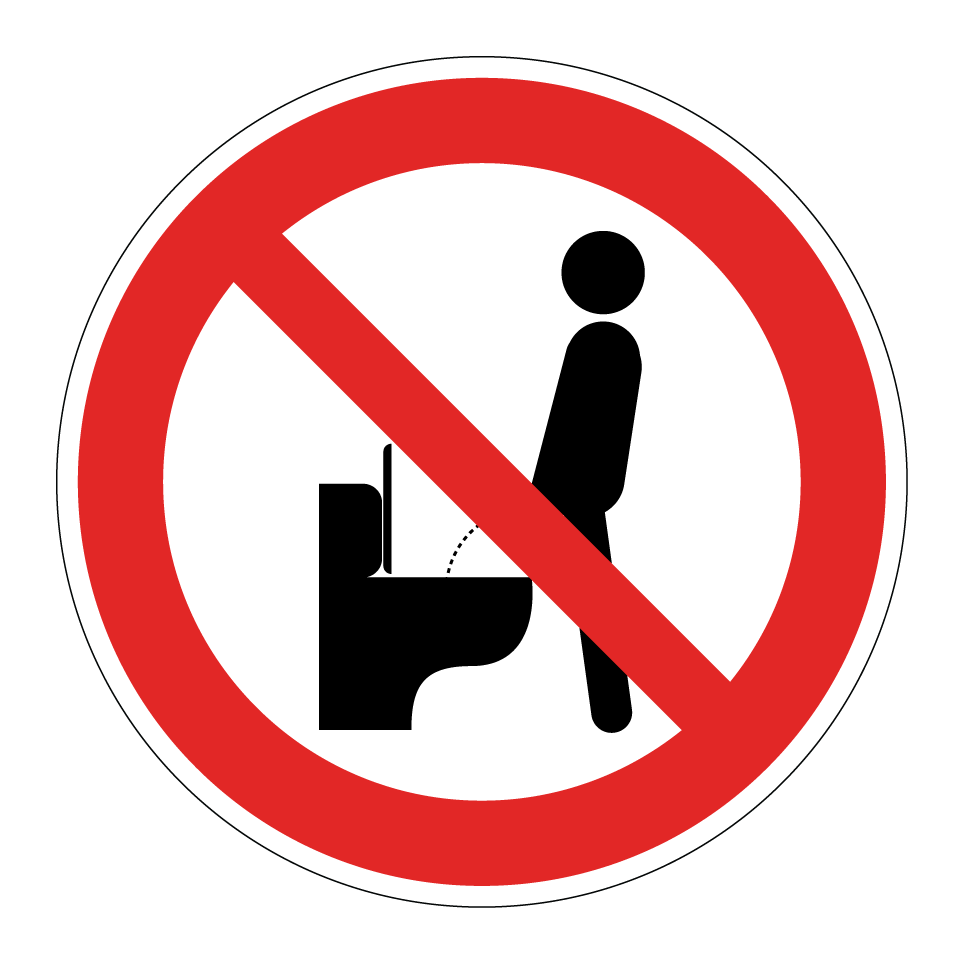 No urinating while standing