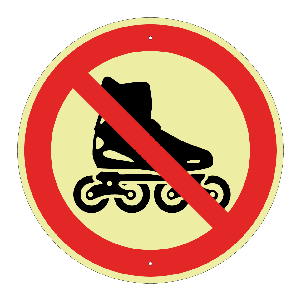 Prohibido patinar en patines en línea