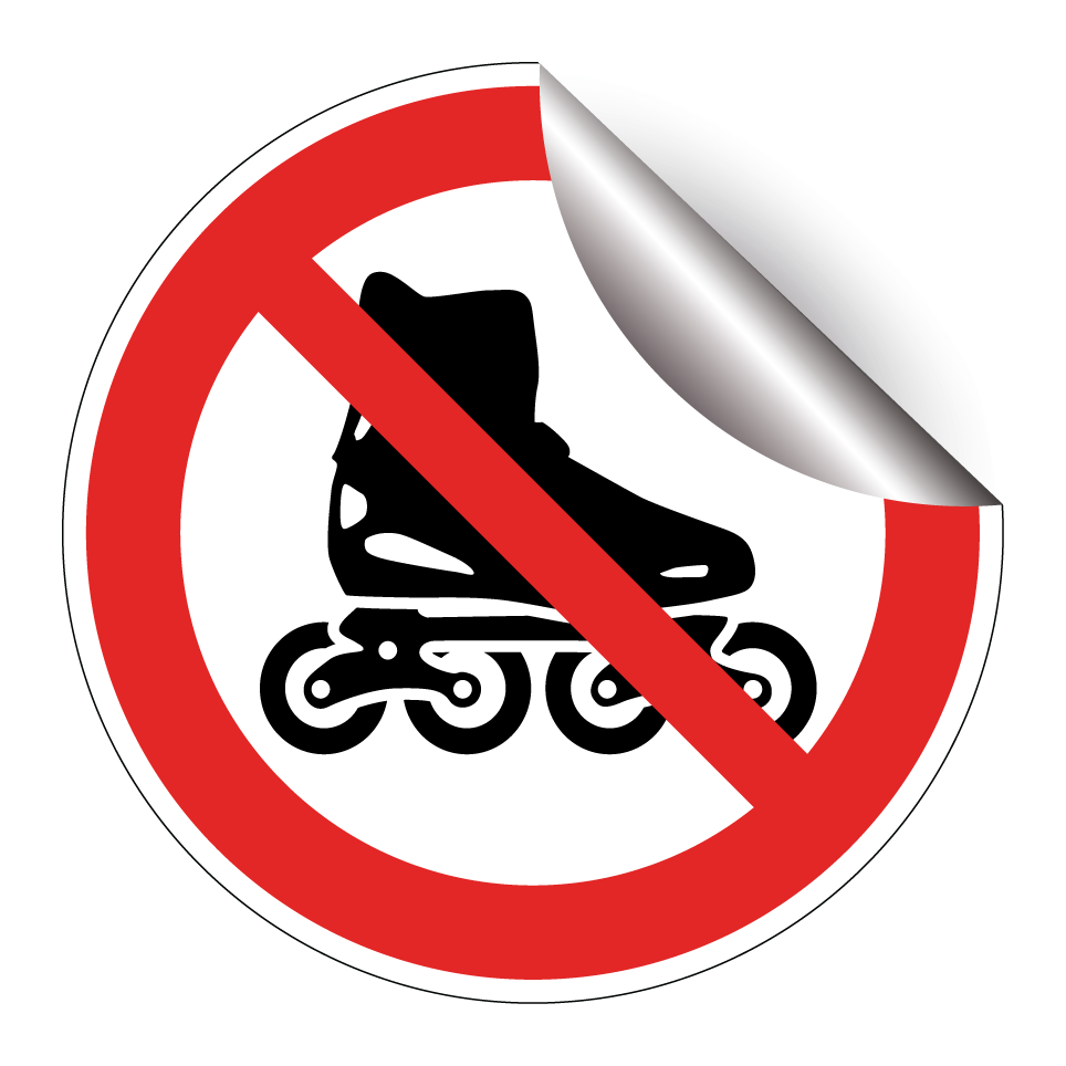 Prohibido patinar en patines en línea