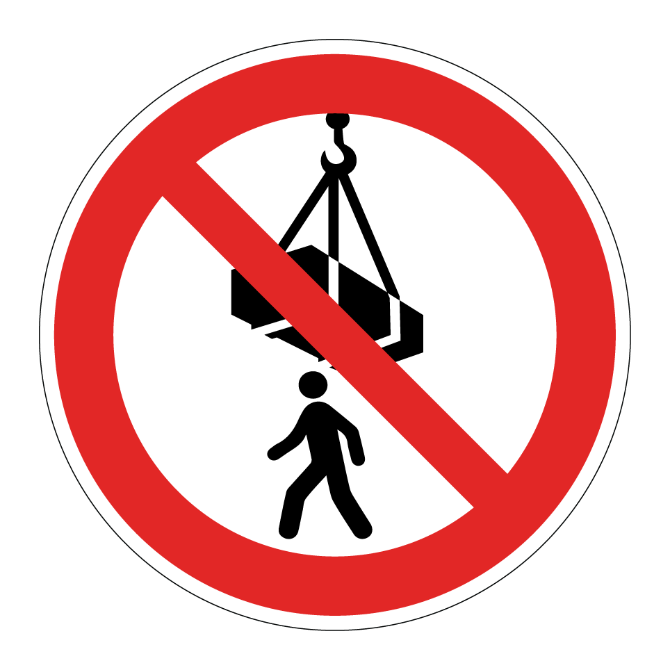 Ne pas passer sous une charge suspendue