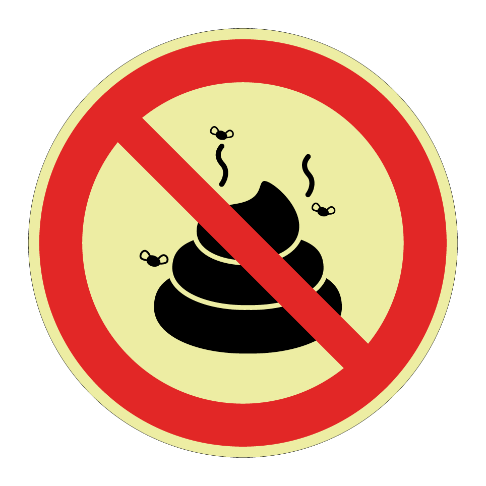 Prohibido defecar