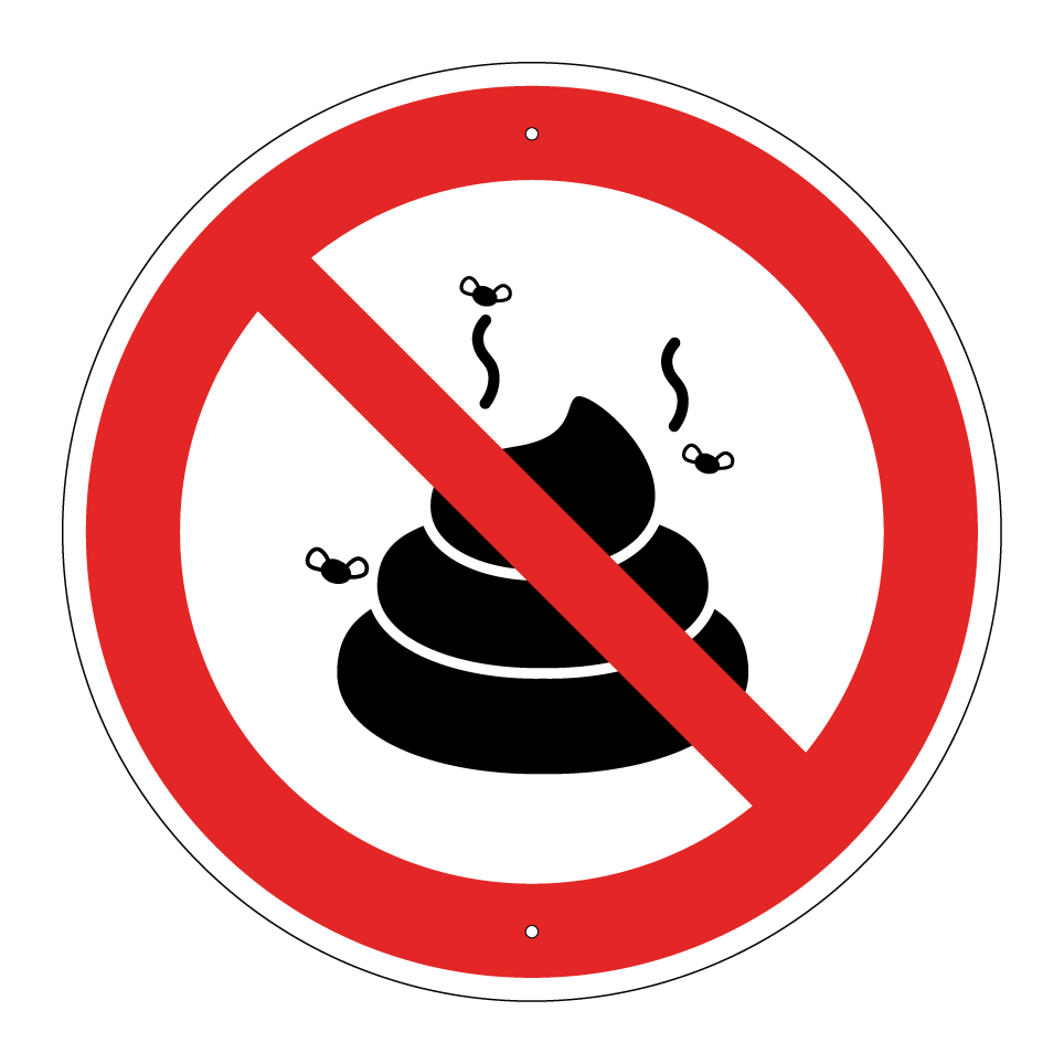 Prohibido defecar