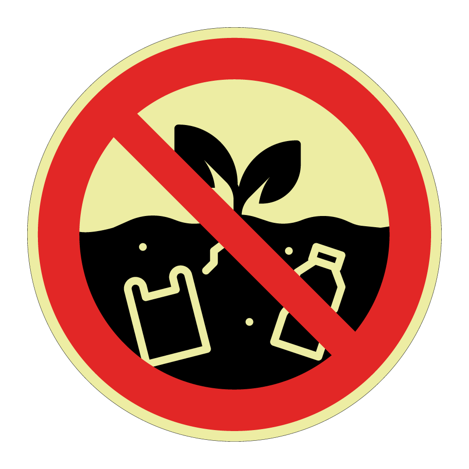 No dumping waste in soil