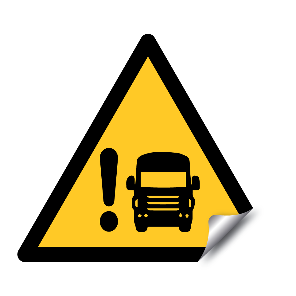 Warning truck blind spot