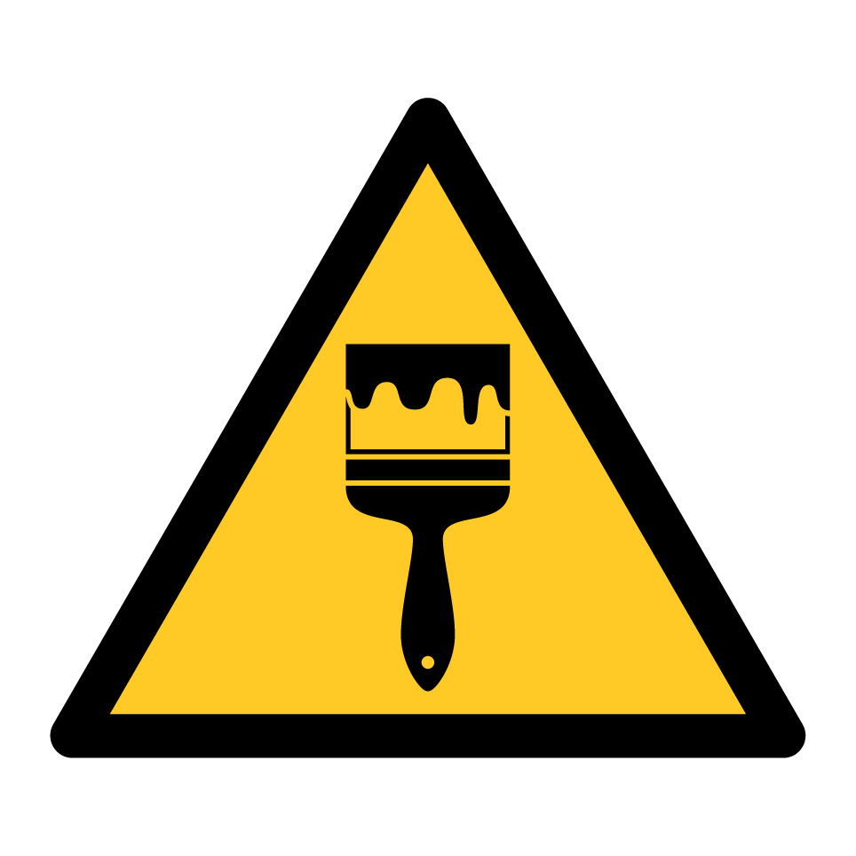 Attention peinture fraîche (pinceau)