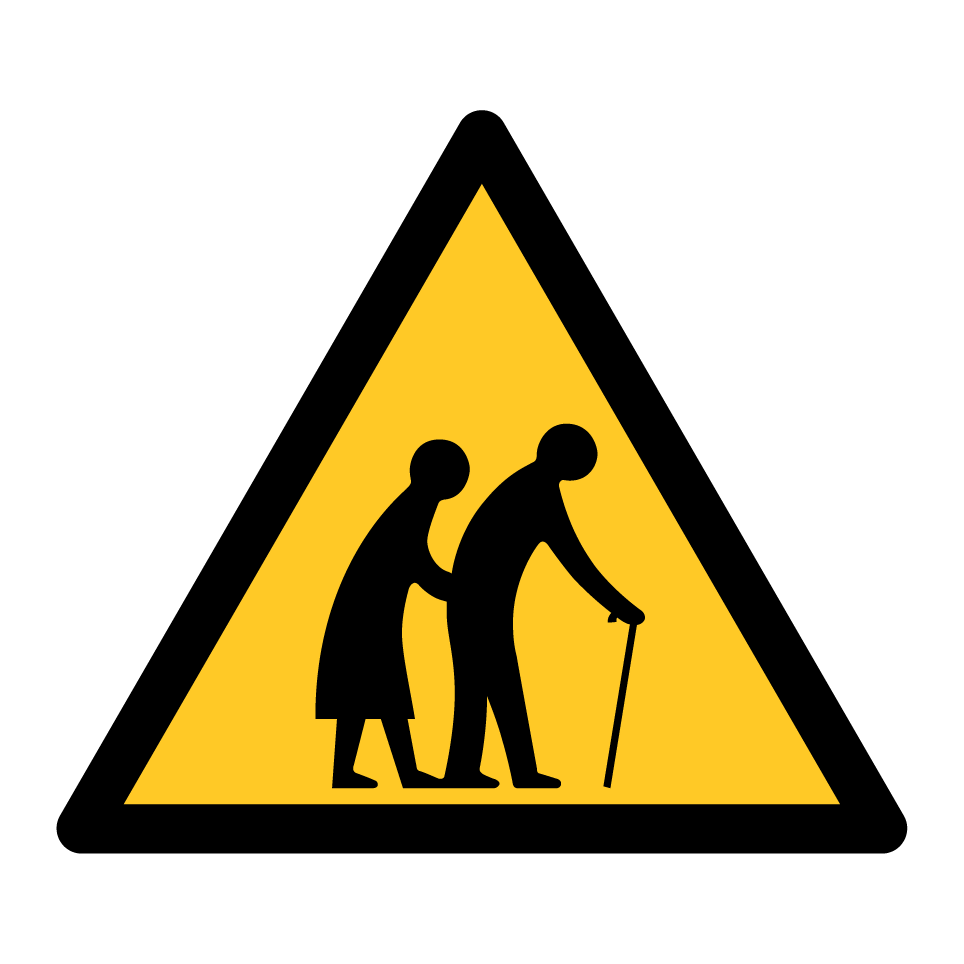 Warning elderly people