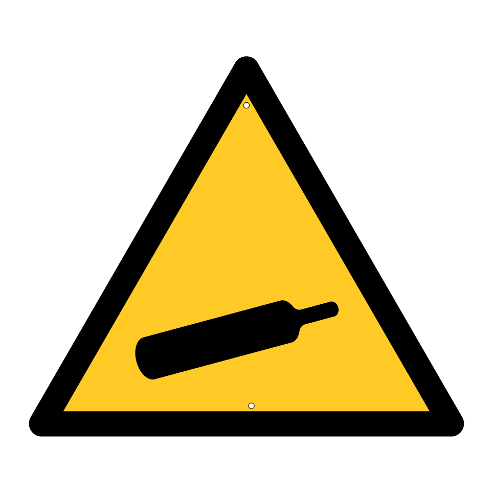 Warning glass bottle