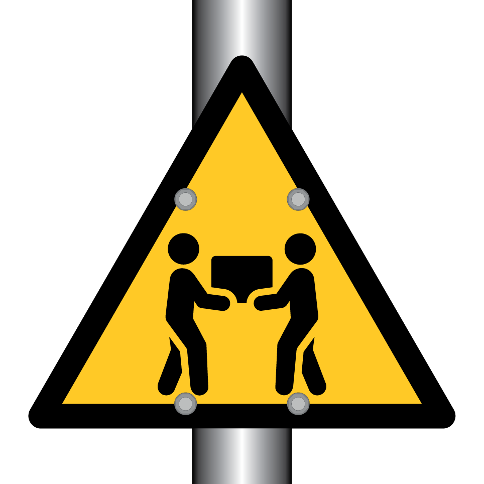 Advertencia se requiere levantamiento por dos personas