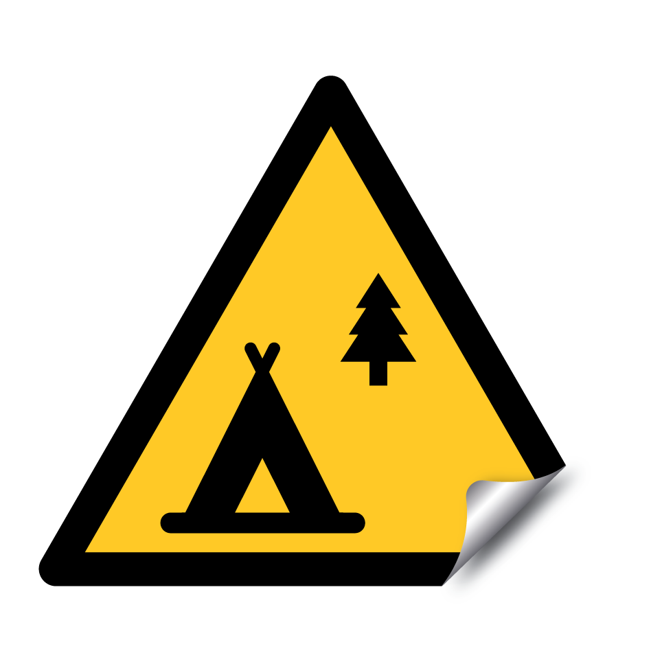 Warning camping area hazard